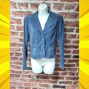 Vintage Y2K SPLURGE by ISB Suede 3‎ Button Cropped Blazer Jacket Size 5/6